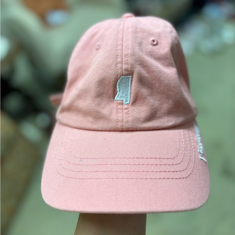 Pink Mississippi cap- small stain/dot